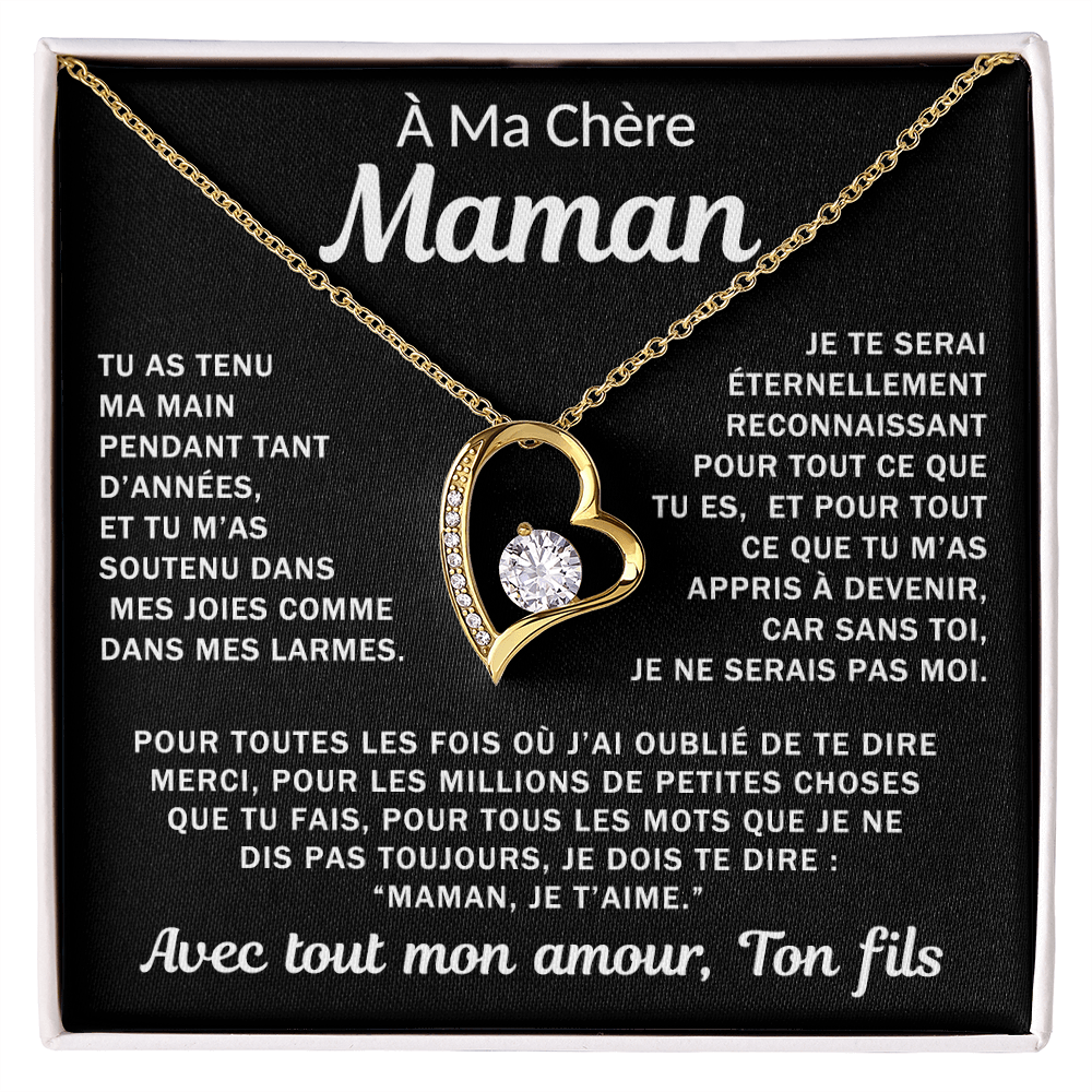 À ma Maman bien-aimée - Collier cœur