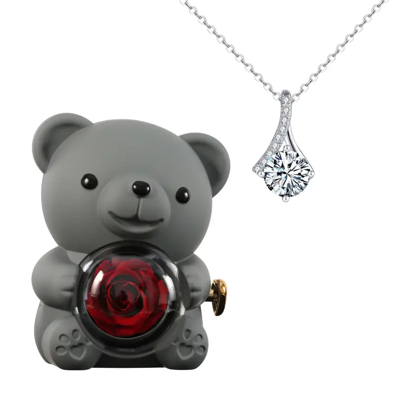 Rose Éternelle - Collier Cœur