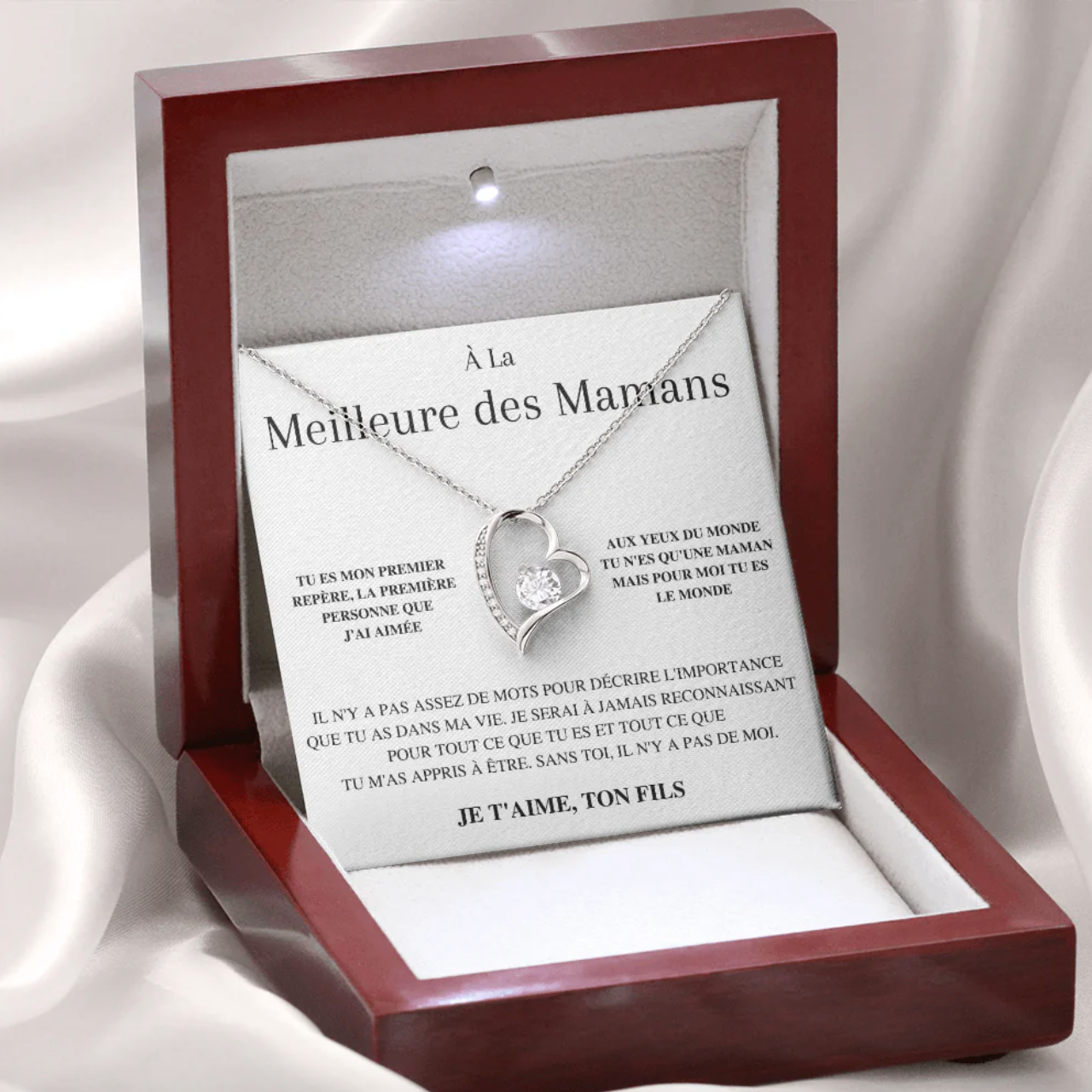 Collier d'amour éternel - À la meilleure des mamans - Ton Fils