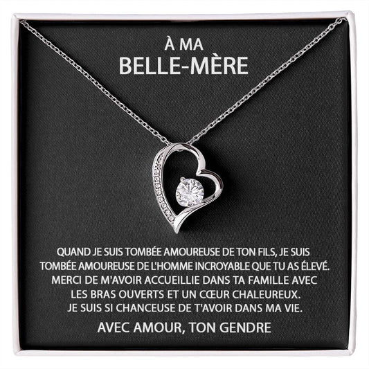 À ma Belle-Mère - Collier coeur