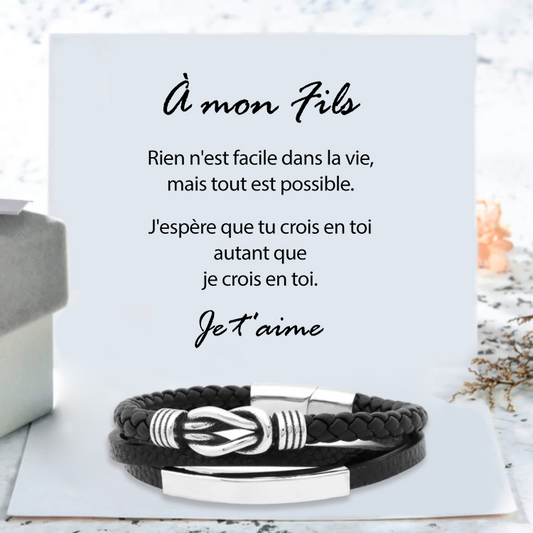 À mon Fils - Bracelet infini