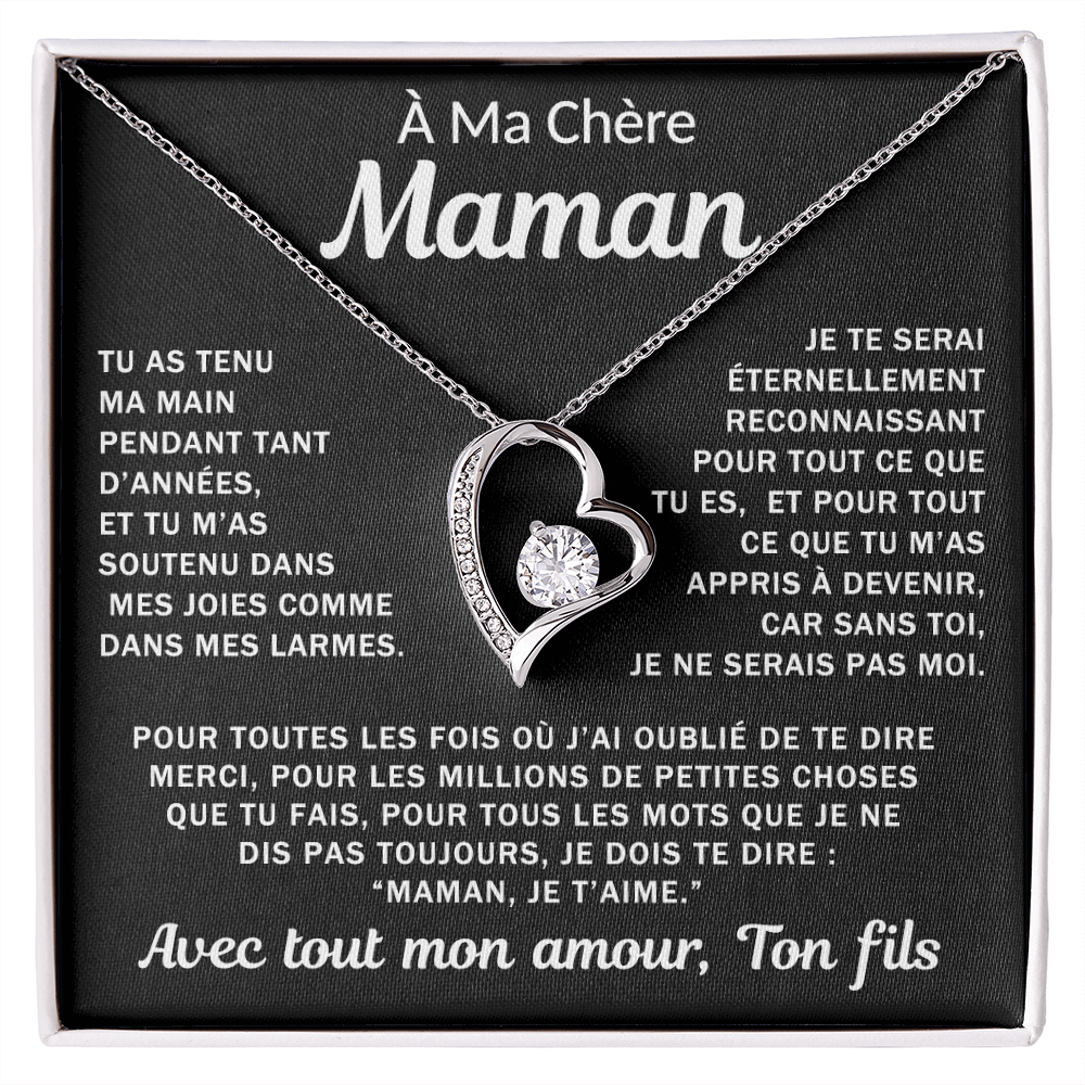 À ma Maman bien-aimée - Collier cœur