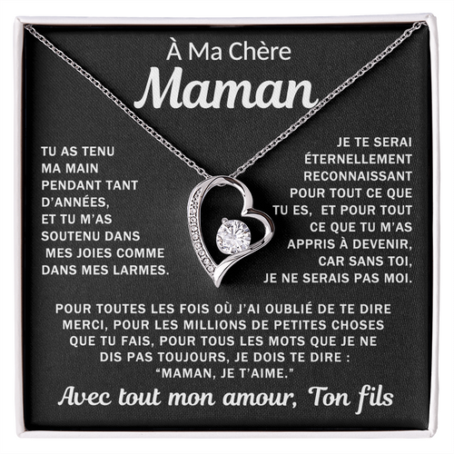 À ma Maman bien-aimée - Collier cœur