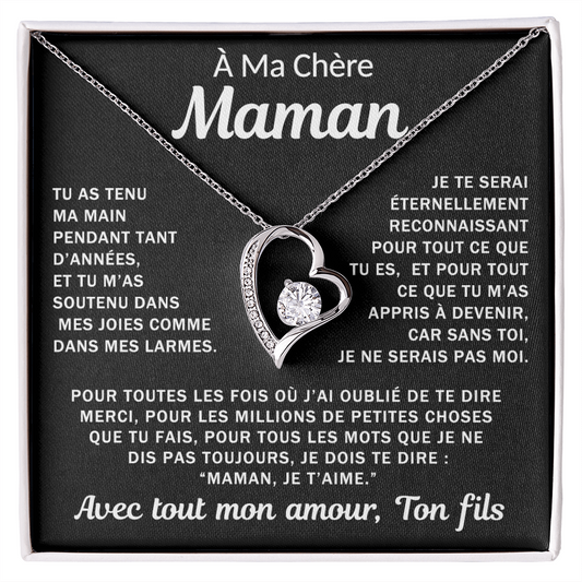 À ma Maman bien-aimée - Collier cœur