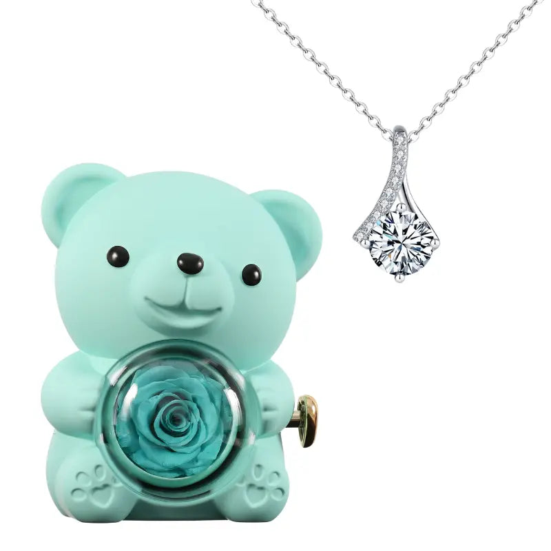 Rose Éternelle - Collier Cœur