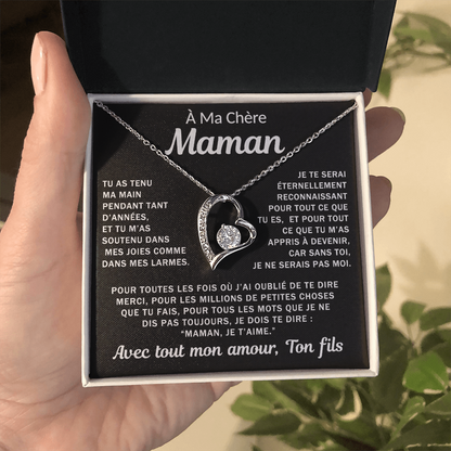 À ma Maman bien-aimée - Collier cœur