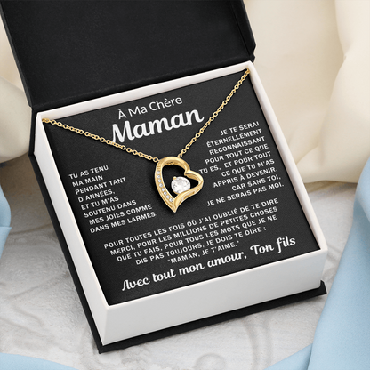 À ma Maman bien-aimée - Collier cœur