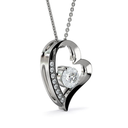 14k Collier cœur en or blanc - À mon Trésor - Élégant