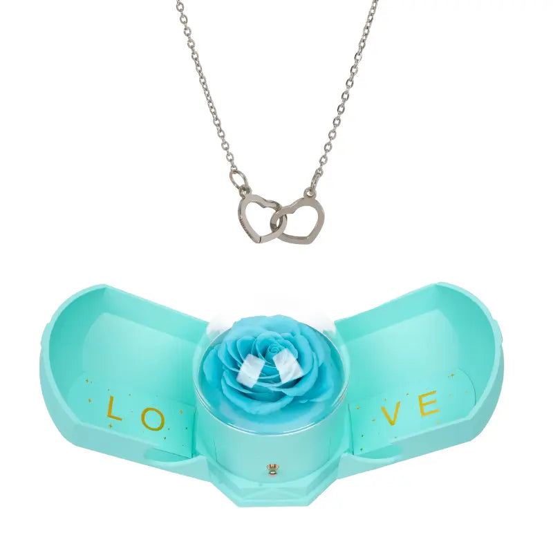 Coffret Harmonie Rose Éternelle avec Collier Gravé