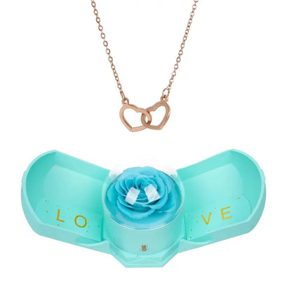 Coffret Harmonie Rose Éternelle avec Collier Gravé