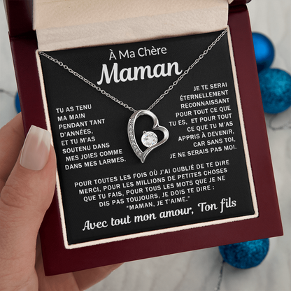 À ma Maman bien-aimée - Collier cœur