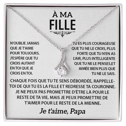 À ma Fille - Collier pendentif amour