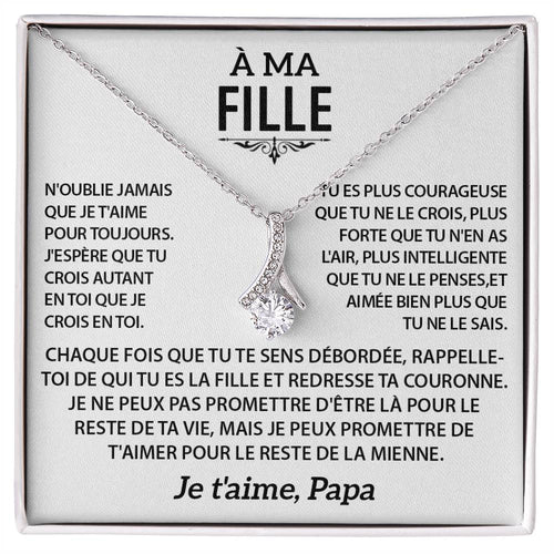 À ma Fille - Collier pendentif amour