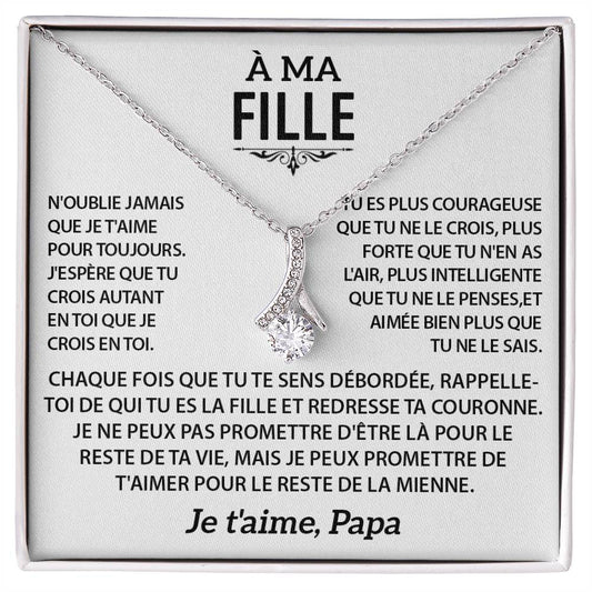 À ma Fille - Collier pendentif amour