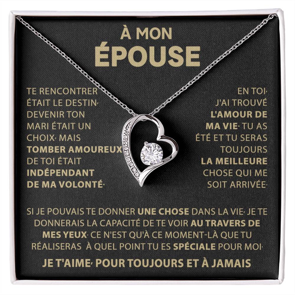 À mon  Épouse - Collier coeur
