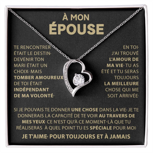 À mon  Épouse - Collier coeur