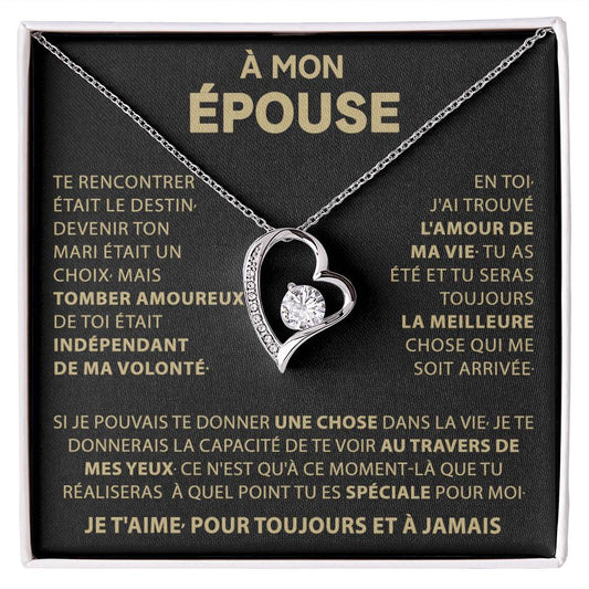À mon  Épouse - Collier coeur