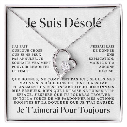 Cadeau d'excuses pour elle - Collier coeur