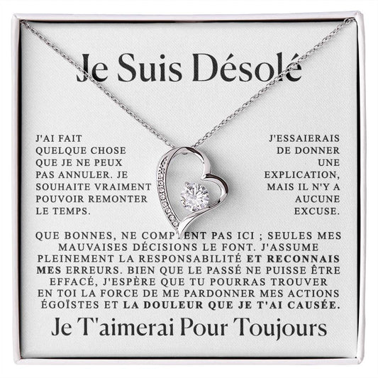 Cadeau d'excuses pour elle - Collier coeur