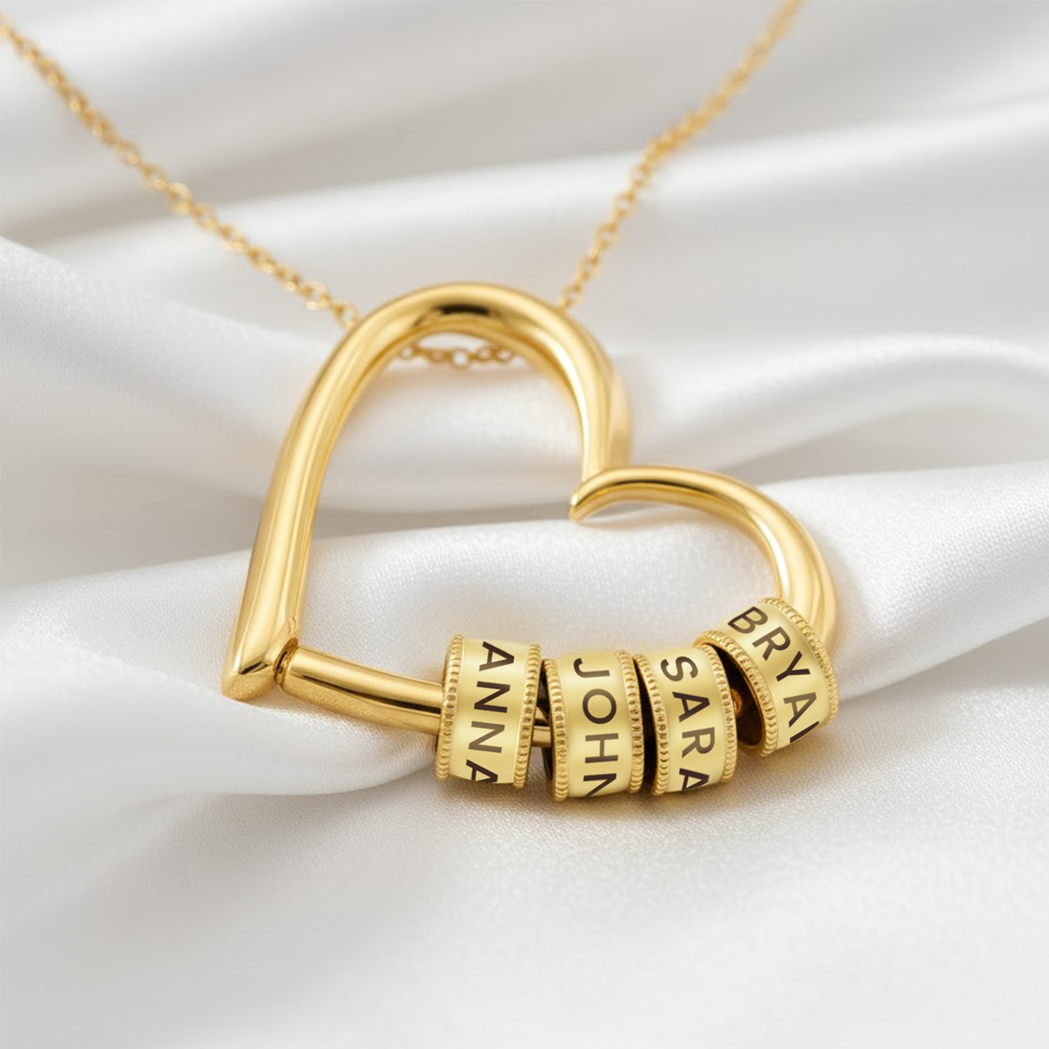 À la meilleure maman — collier cœur personnalisé