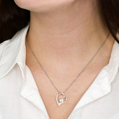 14k Collier cœur en or blanc - À mon Trésor - Élégant